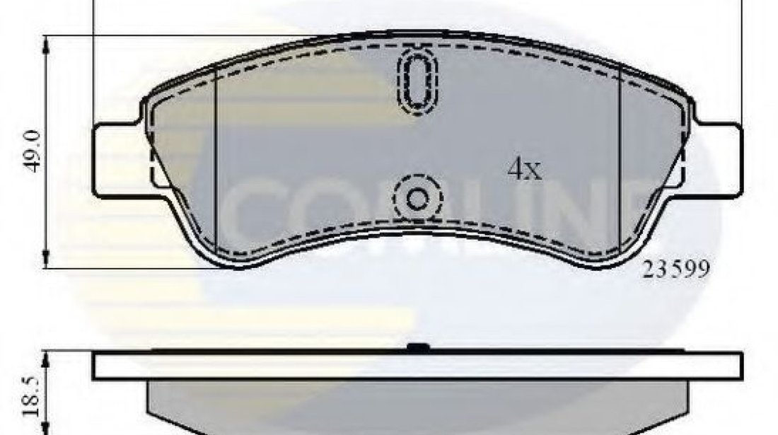 Set placute frana,frana disc CITROEN BERLINGO caroserie (M) (1996 - 2016) COMLINE CBP01033 piesa NOUA