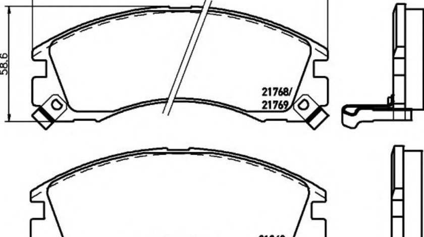 Set placute frana,frana disc CITROEN C-CROSSER (EP) (2007 - 2016) TEXTAR 2136301 piesa NOUA