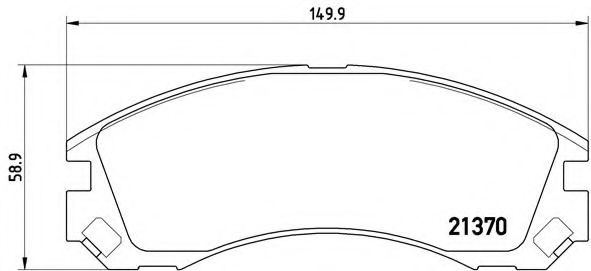 Set placute frana,frana disc CITROEN C-CROSSER (EP) (2007 - 2016) BREMBO P 61 089 piesa NOUA