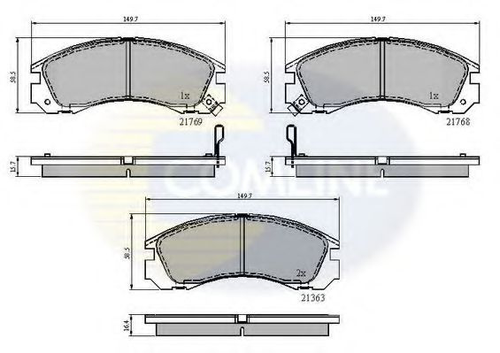 Set placute frana,frana disc CITROEN C-CROSSER (EP) (2007 - 2016) COMLINE CBP3234 piesa NOUA