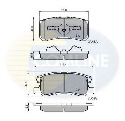 Set placute frana,frana disc CITROEN C-CROSSER (EP) (2007 - 2016) COMLINE CBP0905 piesa NOUA