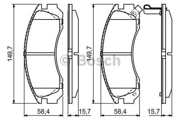 Set placute frana,frana disc CITROEN C-CROSSER ENTERPRISE (2009 - 2016) BOSCH 0 986 424 523 piesa NOUA