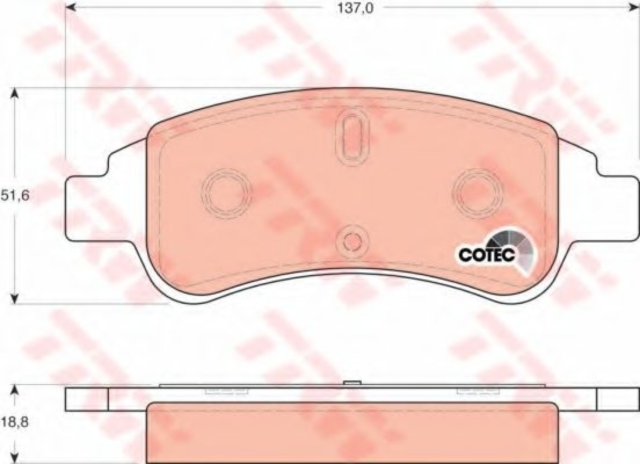 Set placute frana,frana disc CITROEN C2 (JM) (2003 - 2016) TRW GDB1563 piesa NOUA