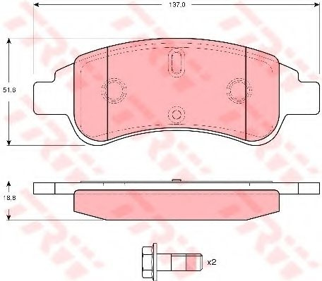 Set placute frana,frana disc CITROEN C3 I (FC) (2002 - 2016) TRW GDB1623 piesa NOUA