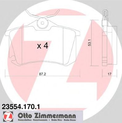 Set placute frana,frana disc CITROEN C3 I (FC) (2002 - 2016) ZIMMERMANN 23554.170.1 piesa NOUA