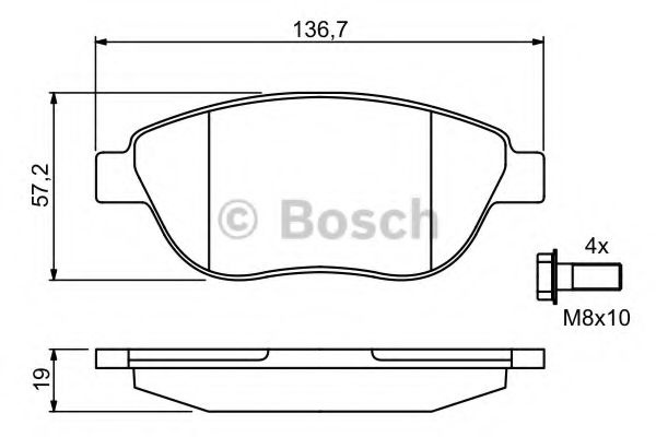 Set placute frana,frana disc CITROEN C3 I (FC) (2002 - 2016) BOSCH 0 986 494 038 piesa NOUA