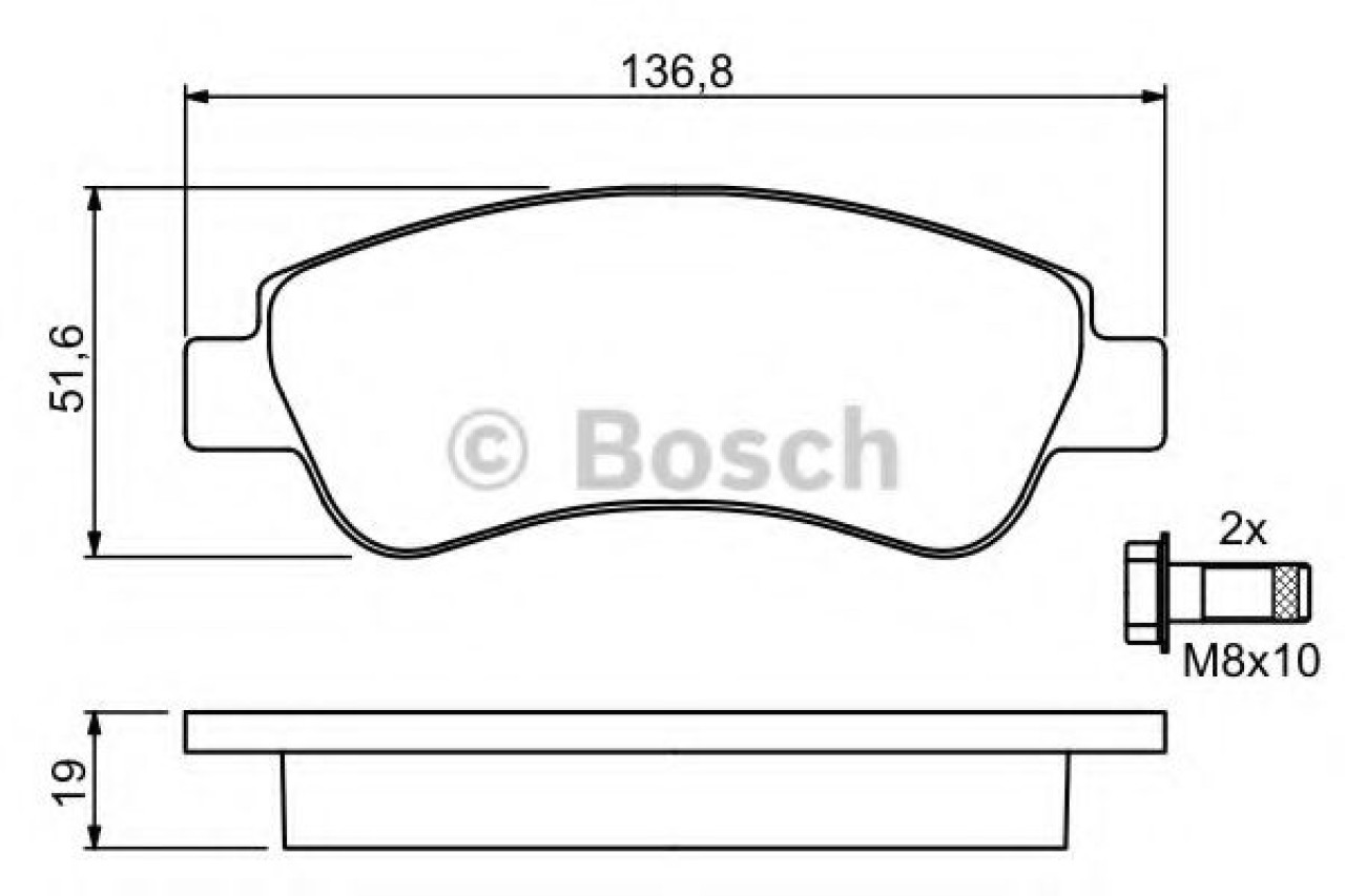 Set placute frana,frana disc CITROEN C3 II (2009 - 2016) BOSCH 0 986 494 027 piesa NOUA