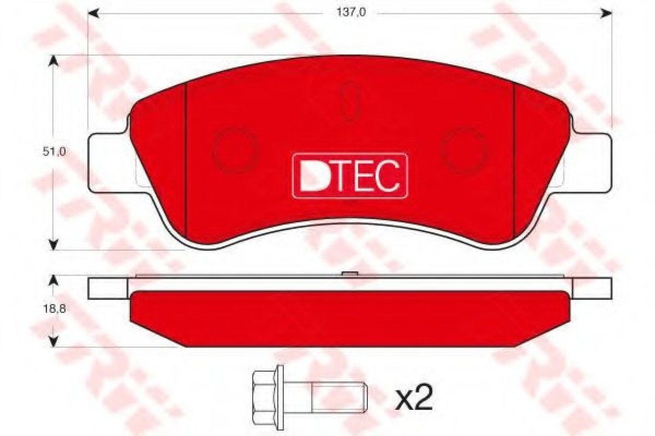 Set placute frana,frana disc CITROEN C3 II (2009 - 2016) TRW GDB1463DTE piesa NOUA