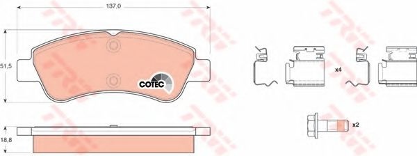 Set placute frana,frana disc CITROEN C3 Picasso (2009 - 2016) TRW GDB1677 piesa NOUA