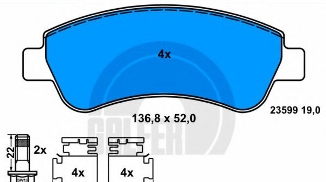 Set placute frana,frana disc CITROEN C4 CACTUS (2014 - 2016) GALFER B1.G102-0616.2 piesa NOUA