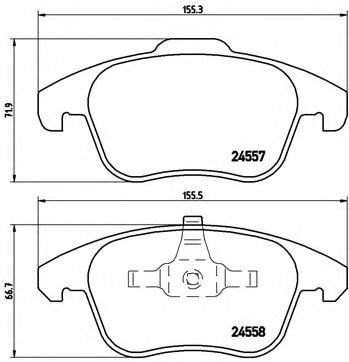 Set placute frana,frana disc CITROEN C4 Grand Picasso I (UA) (2006 - 2016) BREMBO P 61 086 piesa NOUA