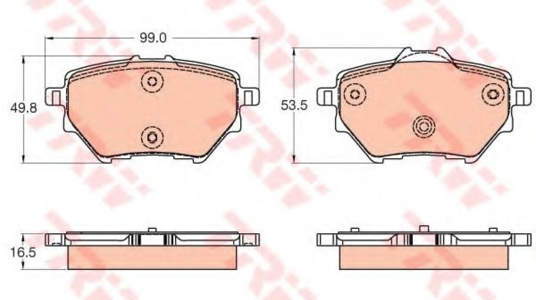 Set placute frana,frana disc CITROEN C4 Grand Picasso II (2013 - 2016) TRW GDB2036 piesa NOUA