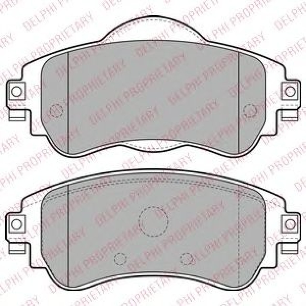 Set placute frana,frana disc CITROEN C4 II (B7) (2009 - 2016) DELPHI LP2228 piesa NOUA