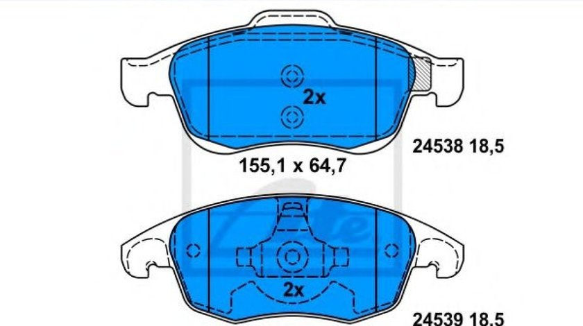 Set placute frana,frana disc CITROEN C4 II (B7) (2009 - 2016) ATE 13.0460-7229.2 piesa NOUA