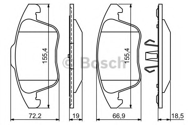 Set placute frana,frana disc CITROEN C4 Picasso I (UD) (2007 - 2013) BOSCH 0 986 494 324 piesa NOUA