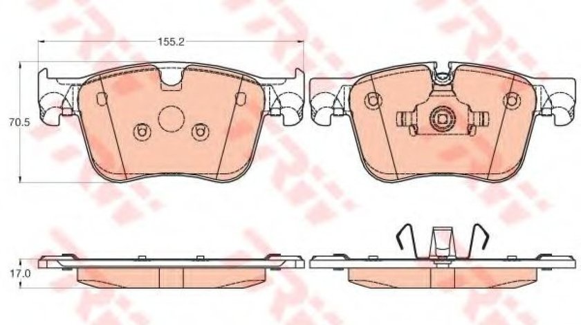 Set placute frana,frana disc CITROEN C4 Picasso II (2013 - 2016) TRW GDB2035 piesa NOUA