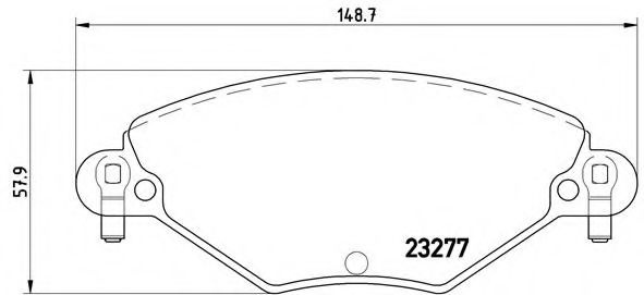 Set placute frana,frana disc CITROEN C5 I (DC) (2001 - 2004) BREMBO P 61 071 piesa NOUA