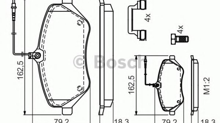 Set placute frana,frana disc CITROEN C5 II Break (RE) (2004 - 2016) BOSCH 0 986 494 585 piesa NOUA