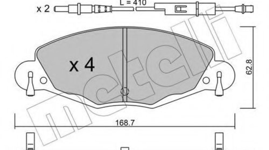 Set placute frana,frana disc CITROEN C5 II (RC) (2004 - 2016) METELLI 22-0332-0 piesa NOUA