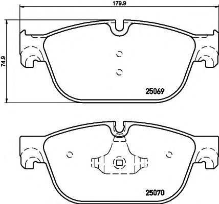 Set placute frana,frana disc CITROEN C5 III Break (TD) (2008 - 2016) TEXTAR 2507001 piesa NOUA