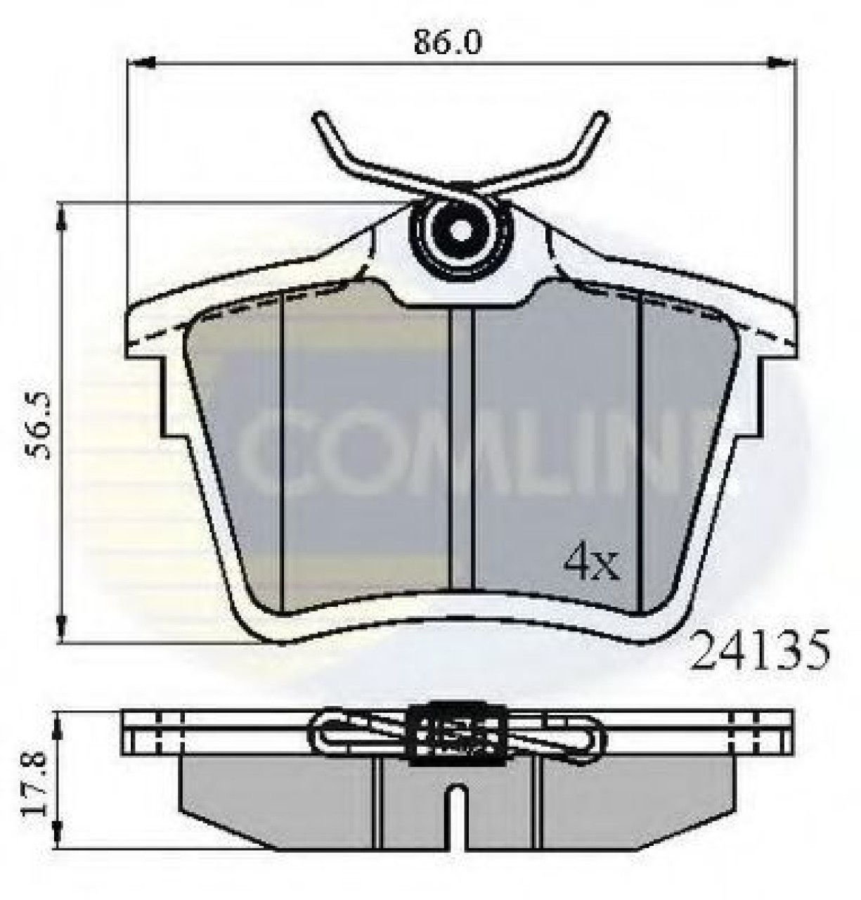 Set placute frana,frana disc CITROEN C5 III (RD) (2008 - 2016) COMLINE CBP01252 piesa NOUA