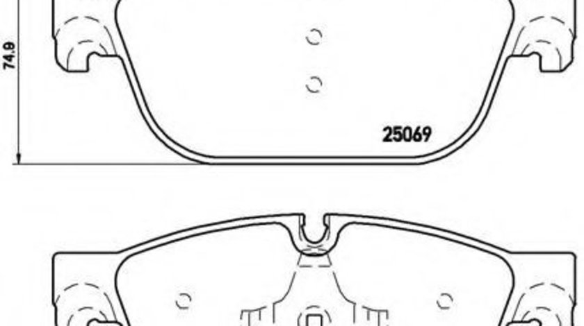 Set placute frana,frana disc CITROEN C6 (TD) (2005 - 2016) BREMBO P 61 107 piesa NOUA