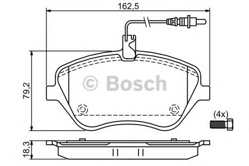 Set placute frana,frana disc CITROEN C6 (TD) (2005 - 2016) BOSCH 0 986 494 098 piesa NOUA