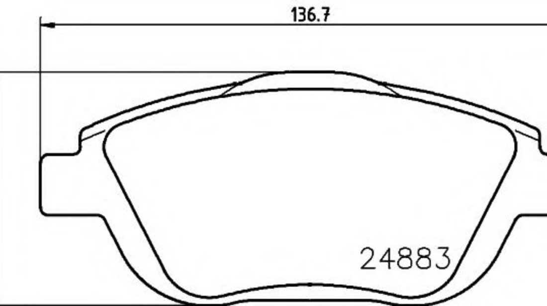 Set placute frana,frana disc CITROEN DS3 (2009 - 2015) TEXTAR 2488301 piesa NOUA