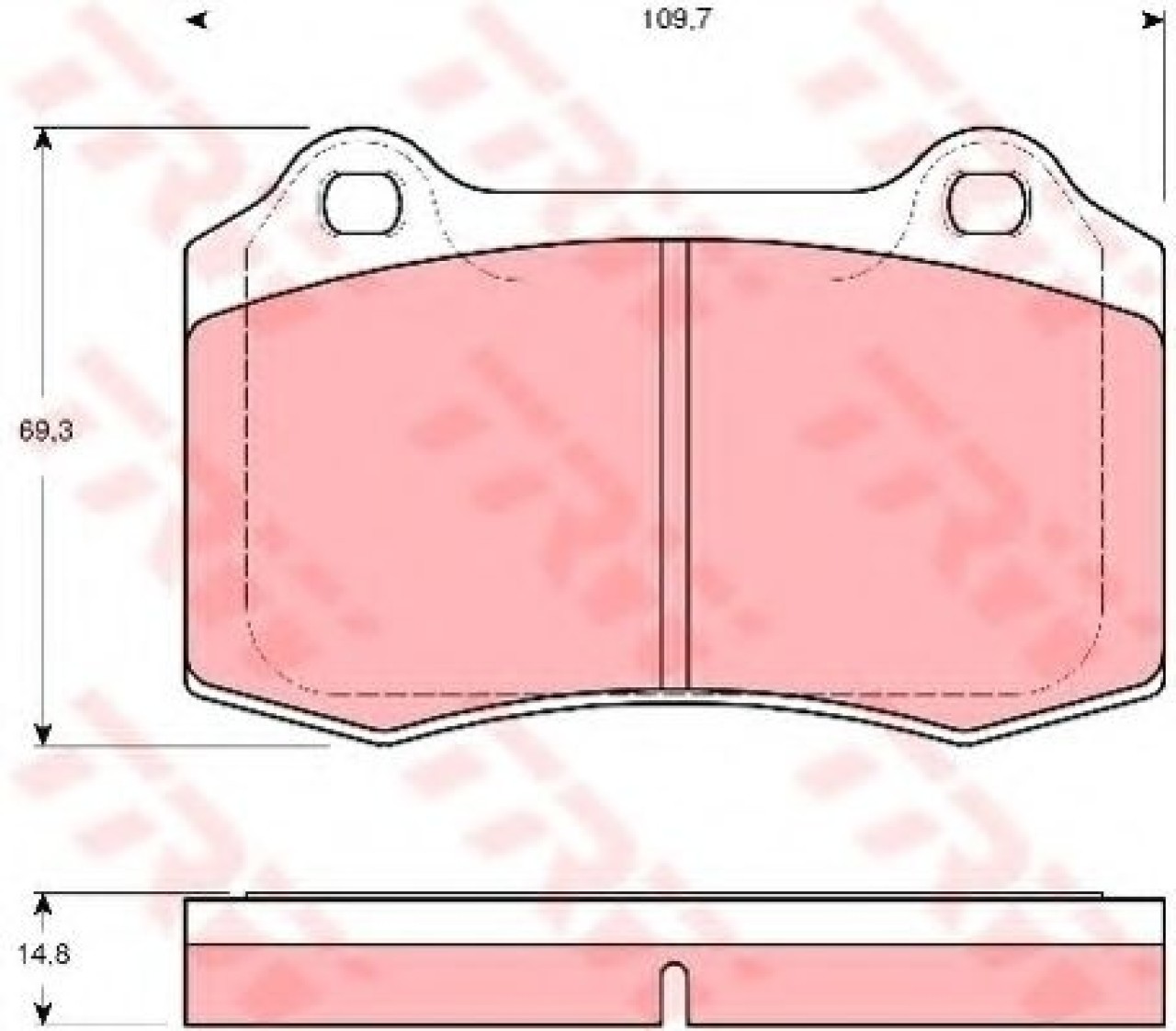 Set placute frana,frana disc CITROEN DS3 (2009 - 2015) TRW GDB1513 piesa NOUA