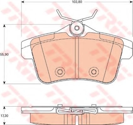 Set placute frana,frana disc CITROEN DS4 (2011 - 2015) TRW GDB1828 piesa NOUA