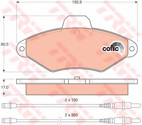 Set placute frana,frana disc CITROEN XANTIA Estate (X1) (1995 - 1998) TRW GDB1101 piesa NOUA