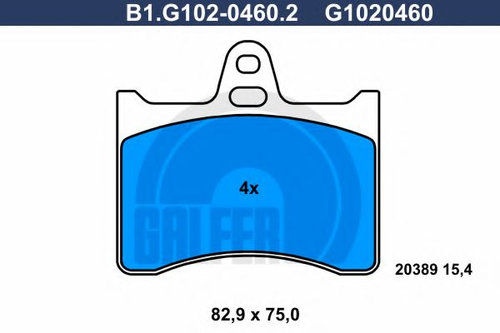 Set placute frana,frana disc CITROEN XANTIA Estate (X1) (1995 - 1998) GALFER B1.G102-0460.2 piesa NO...