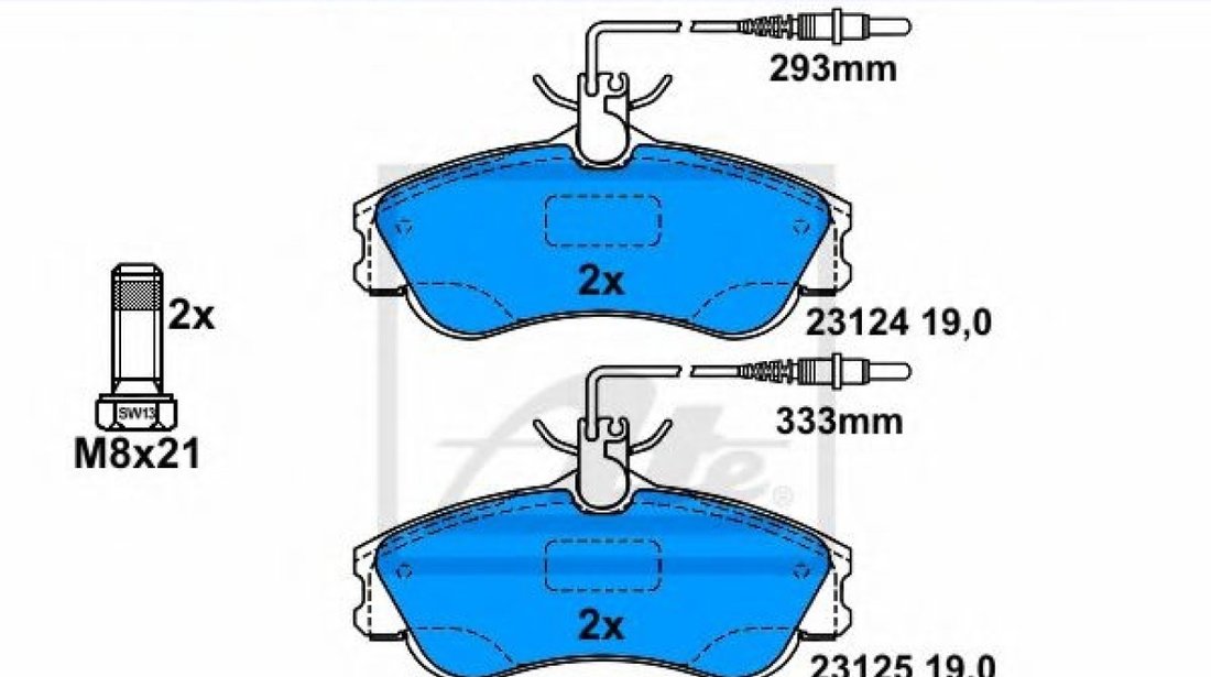 Set placute frana,frana disc CITROEN XSARA Cupe (N0) (1998 - 2005) ATE 13.0460-2829.2 piesa NOUA