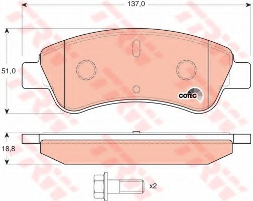 Set placute frana,frana disc CITROEN XSARA (N1) (1997 - 2005) TRW GDB1463 piesa NOUA