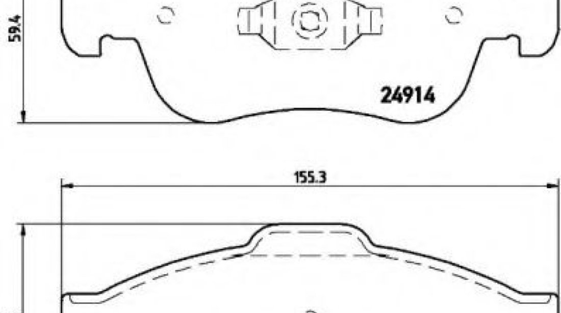 Set placute frana,frana disc DACIA DOKKER (2012 - 2016) BREMBO P 68 050 piesa NOUA