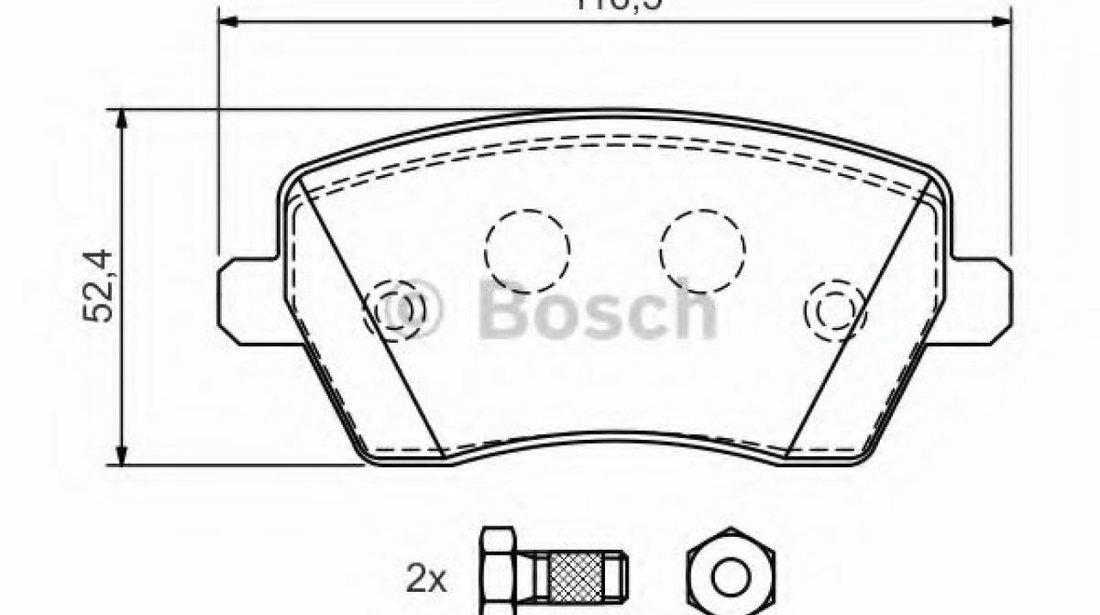 Set placute frana,frana disc DACIA DUSTER (2010 - 2016) BOSCH 0 986 424 795 piesa NOUA