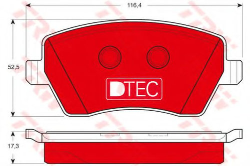 Set placute frana,frana disc DACIA LODGY (2012 - 2016) TRW GDB3332DTE piesa NOUA