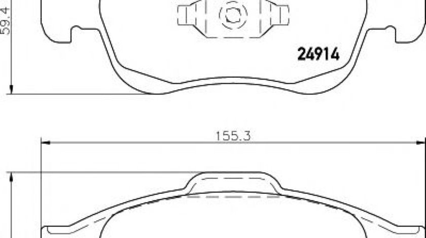 Set placute frana,frana disc DACIA LODGY (2012 - 2016) TEXTAR 2491401 piesa NOUA