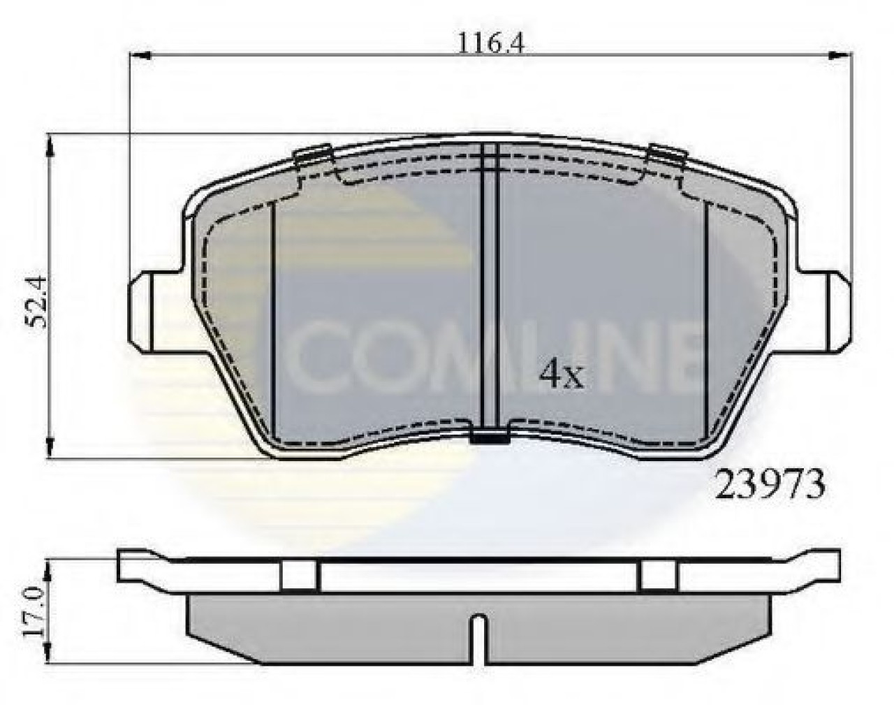 Set placute frana,frana disc DACIA LODGY (2012 - 2016) COMLINE CBP0984 piesa NOUA