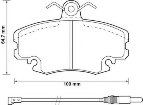 Set placute frana,frana disc DACIA LOGAN MCV II (2013 - 2016) JURID 571526J piesa NOUA