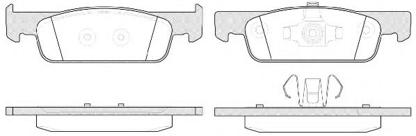 Set placute frana,frana disc DACIA LOGAN MCV II (2013 - 2016) REMSA 1540.00 piesa NOUA