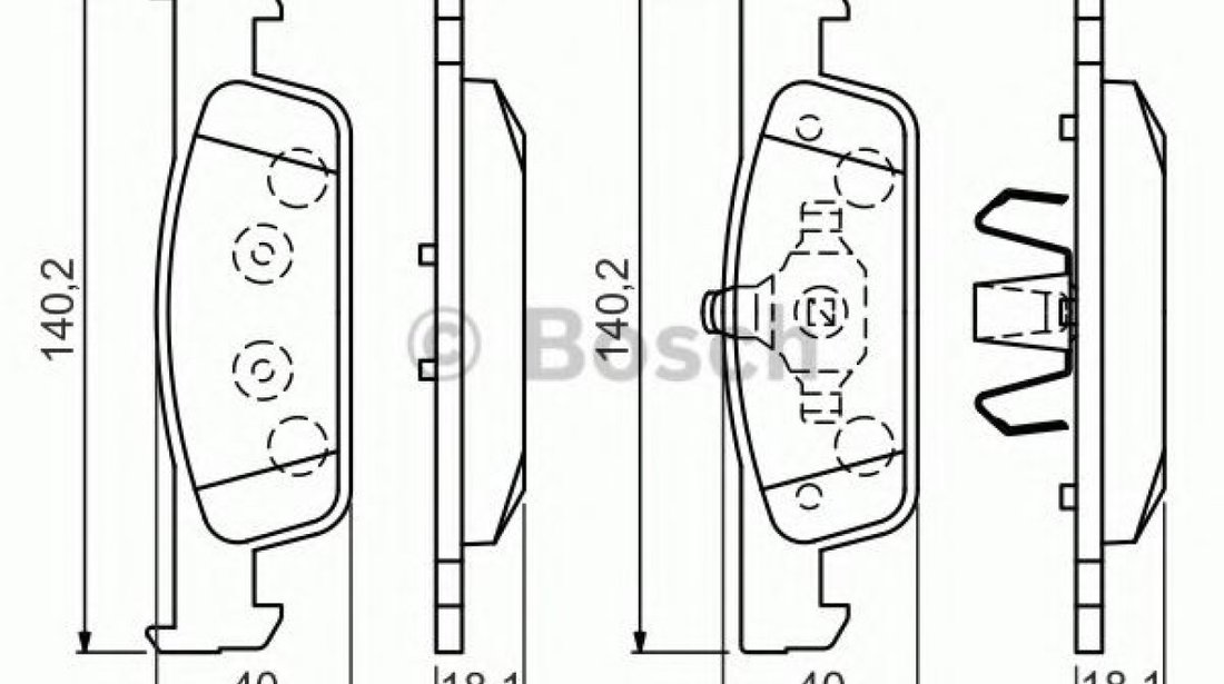 Set placute frana,frana disc DACIA LOGAN MCV II (2013 - 2016) BOSCH 0 986 494 661 piesa NOUA