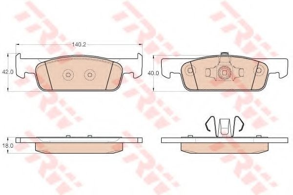 Set placute frana,frana disc DACIA LOGAN MCV II (2013 - 2016) TRW GDB2016 piesa NOUA