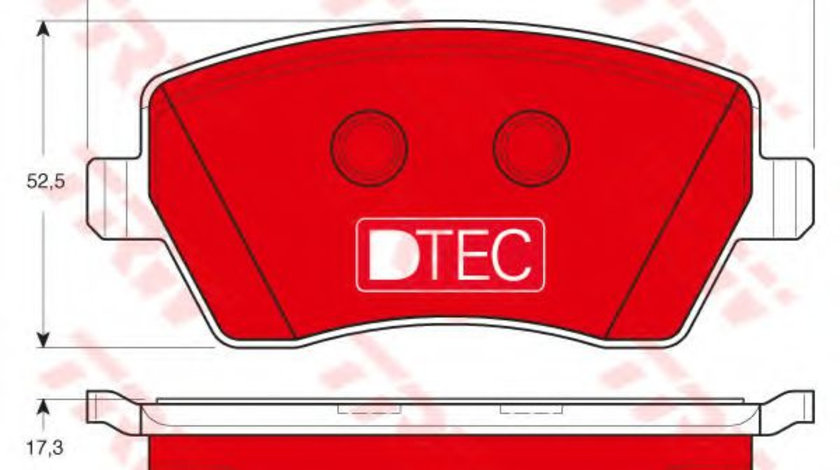 Set placute frana,frana disc DACIA LOGAN MCV (KS) (2007 - 2016) TRW GDB3332DTE piesa NOUA