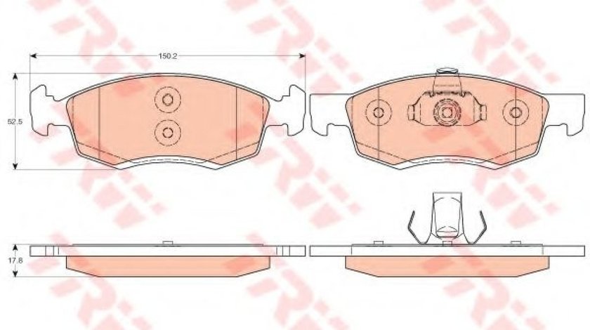 Set placute frana,frana disc DACIA LOGAN MCV (KS) (2007 - 2016) TRW GDB1749 piesa NOUA