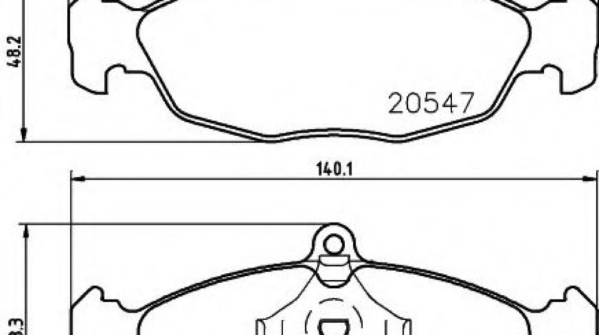 Set placute frana,frana disc DAEWOO CIELO limuzina (KLETN) (1995 - 2008) HELLA PAGID 8DB 355 007-531 piesa NOUA