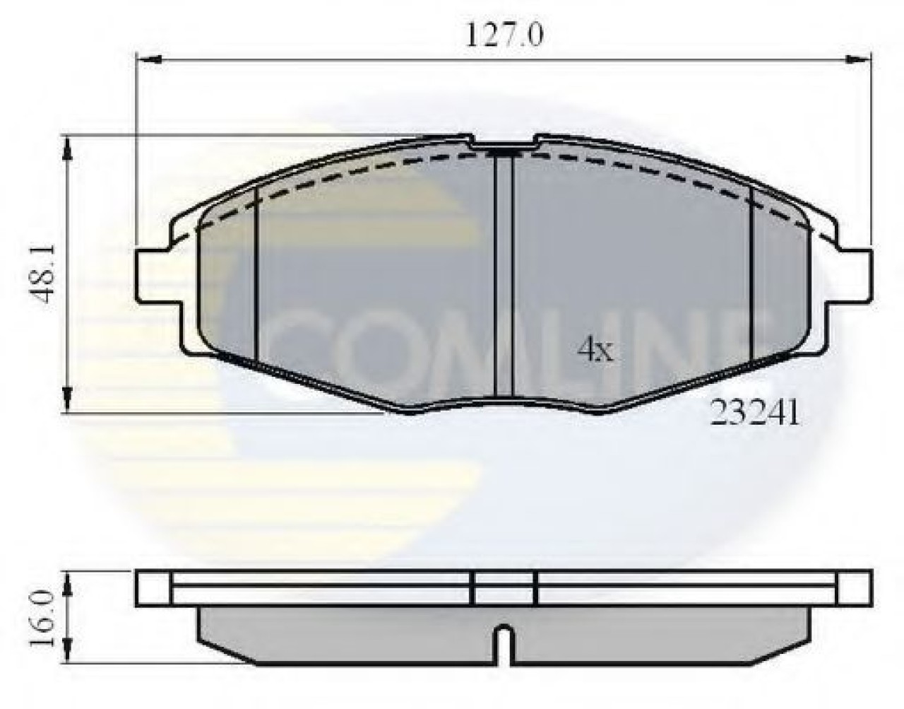 Set placute frana,frana disc DAEWOO LANOS (KLAT) (1997 - 2016) COMLINE CBP0486 piesa NOUA