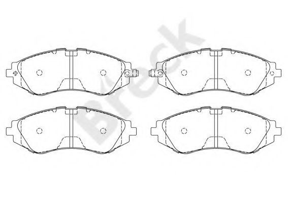 Set placute frana,frana disc DAEWOO NUBIRA (KLAJ) (1997 - 2016) Break 23234 00 701 10 piesa NOUA