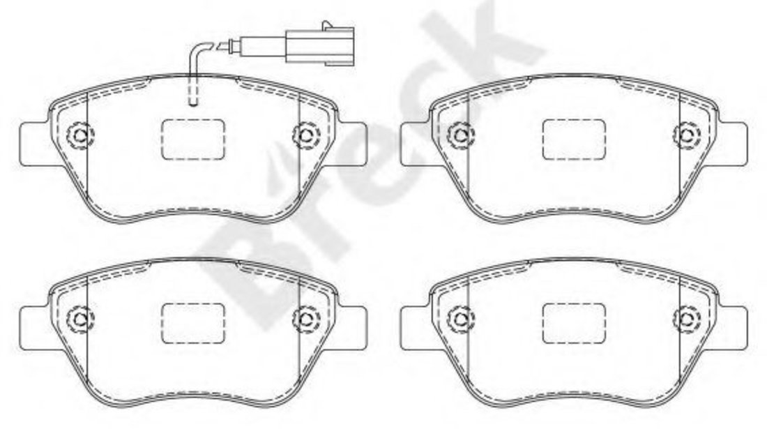 Set placute frana,frana disc FIAT 500 (312) (2007 - 2016) Break 23979 00 701 10 piesa NOUA