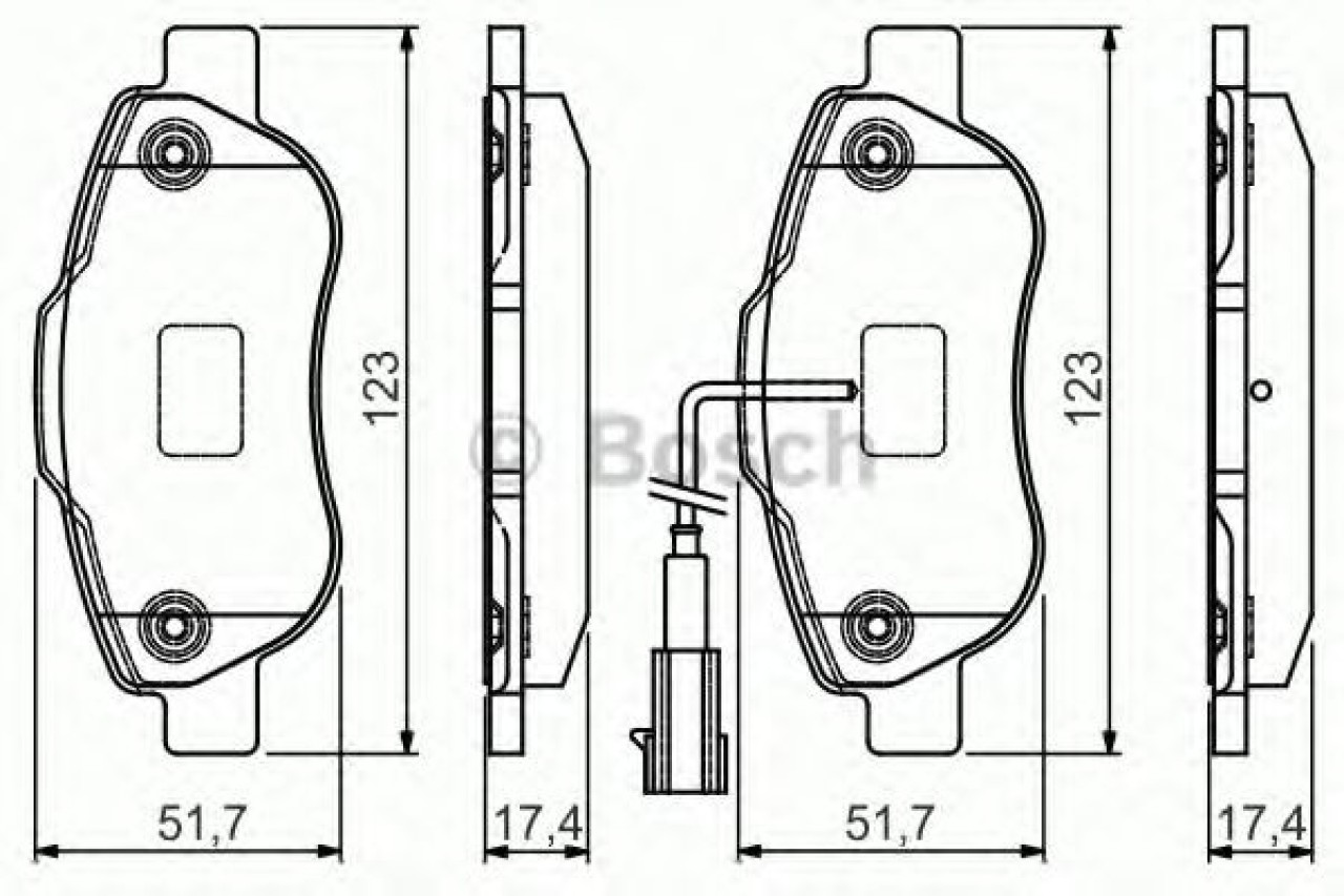 Set placute frana,frana disc FIAT 500 C (312) (2009 - 2016) BOSCH 0 986 495 097 piesa NOUA